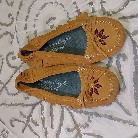 American Eagle Outfitters Leather moccasins size 9 - Picture 3 of 9
